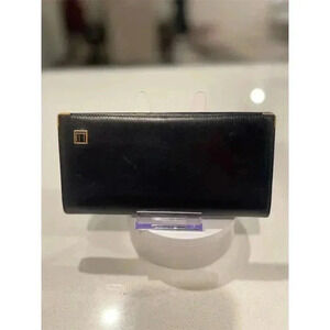 Dunhill Men's Black Leather Bifold Wallet with Logo Accent